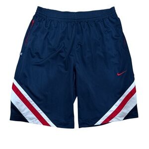 Nike Basketball Shorts XXL Navy Red White USA Patriotic Athletic Athleisure 💛